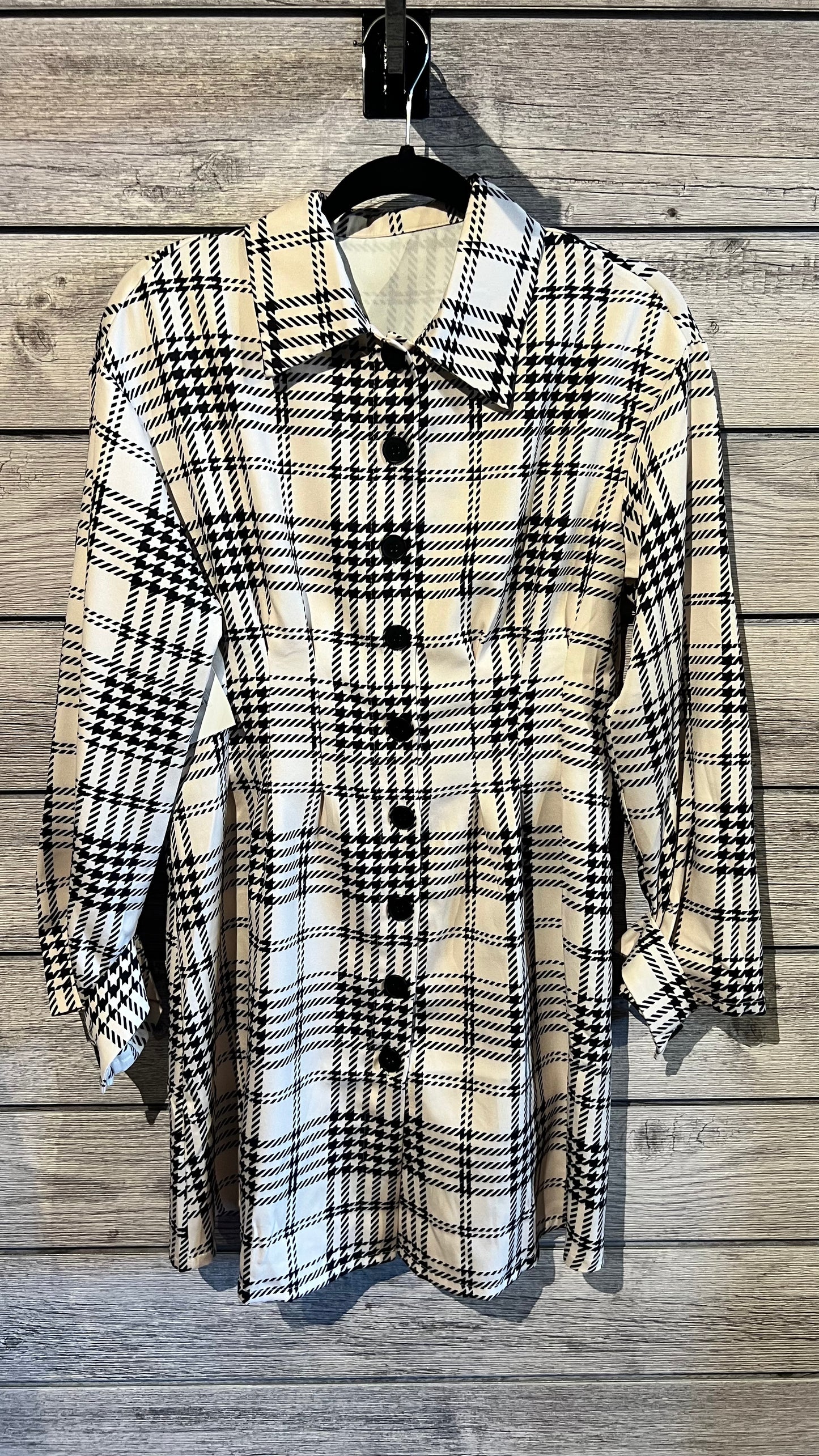 RUE- RETRO PLAID SHIRT DRESS
