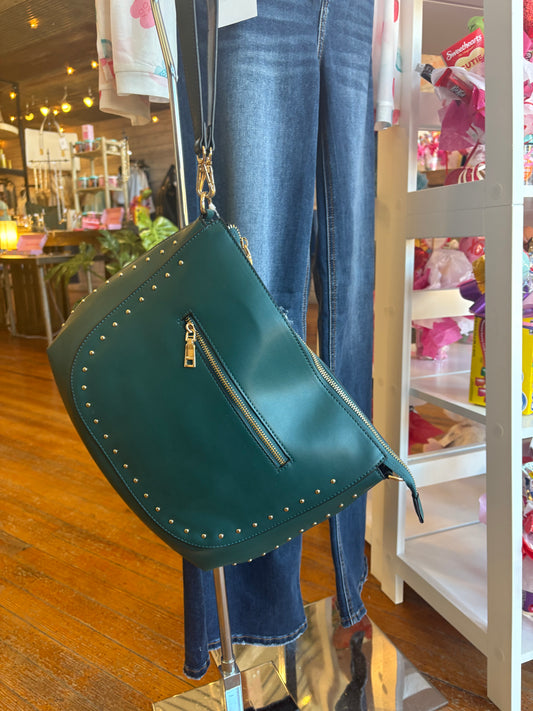 AURELIA STUDDED HOBO CROSSBODY