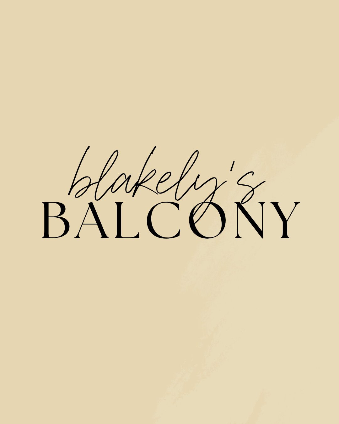 Blakely's Balcony