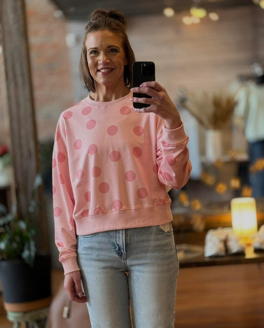 THE DOTTIE- LOOSE PULLOVER SWEAT SHIRT