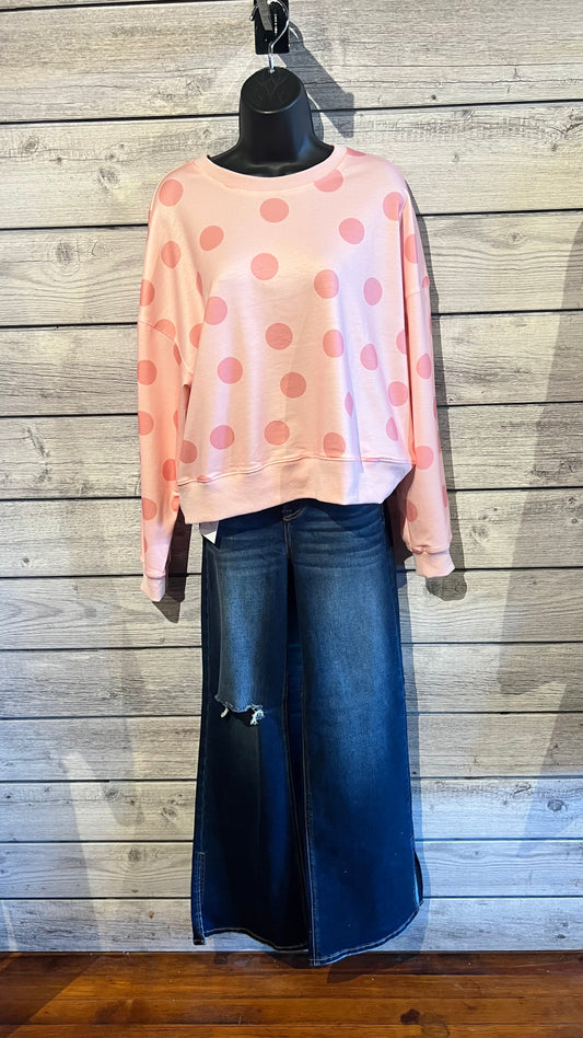 THE DOTTIE- LOOSE PULLOVER SWEAT SHIRT