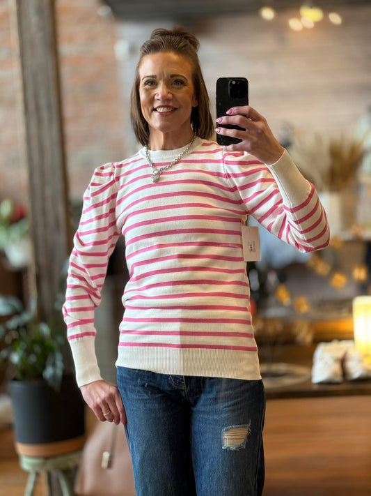 AURORA PUFF SLEEVE CREW NECK
