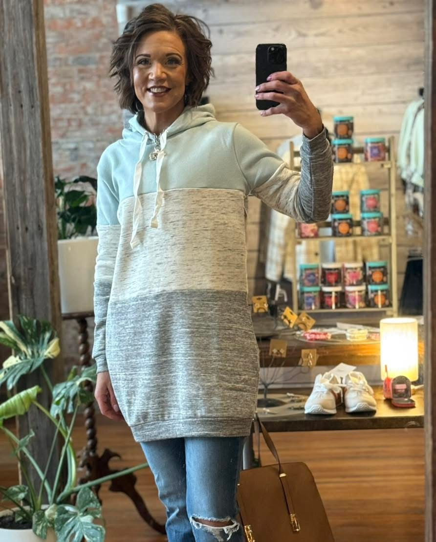THIN MINT- LIGHTWEIGHT LONG HOODIE