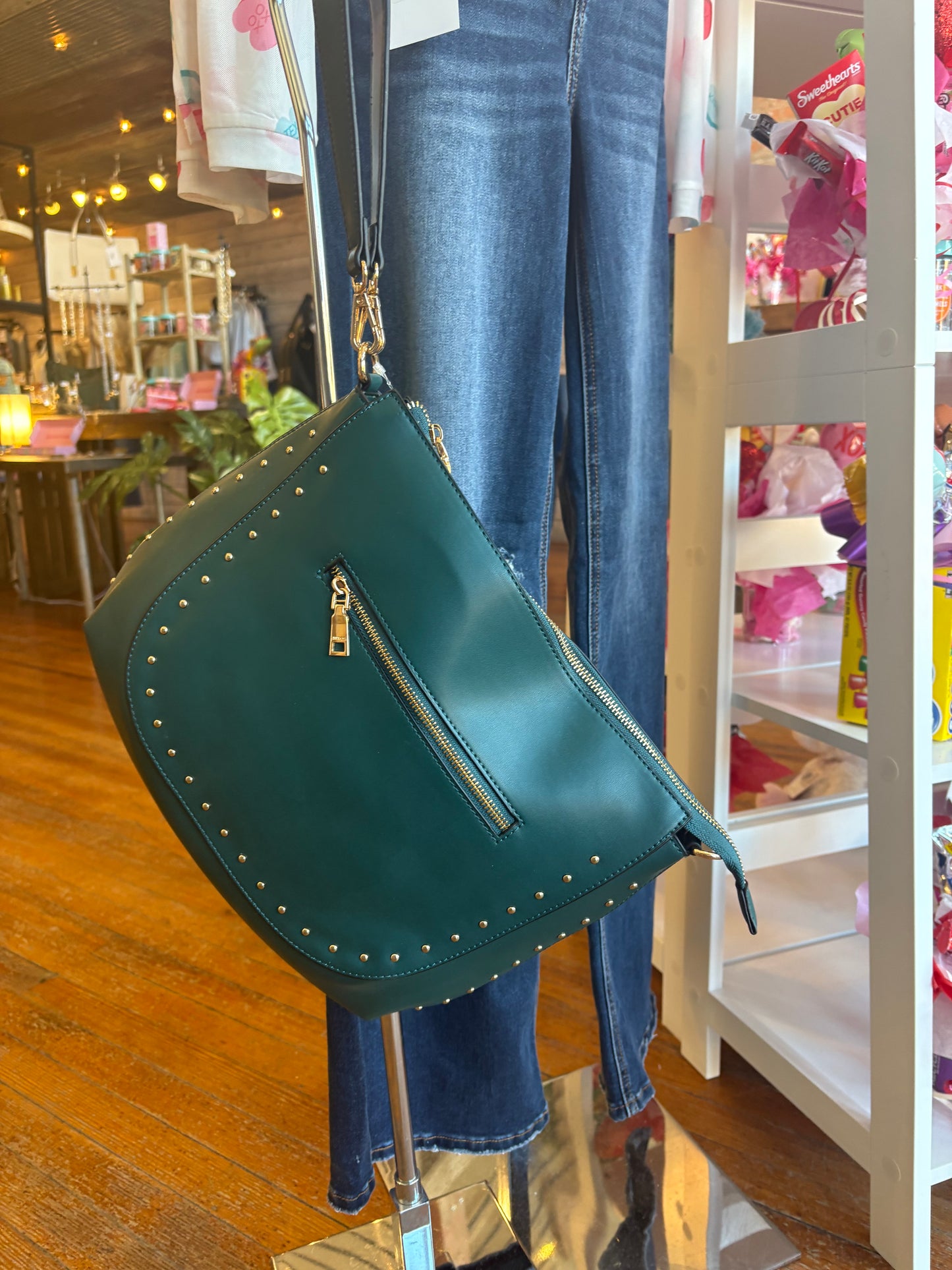 AURELIA STUDDED HOBO CROSSBODY