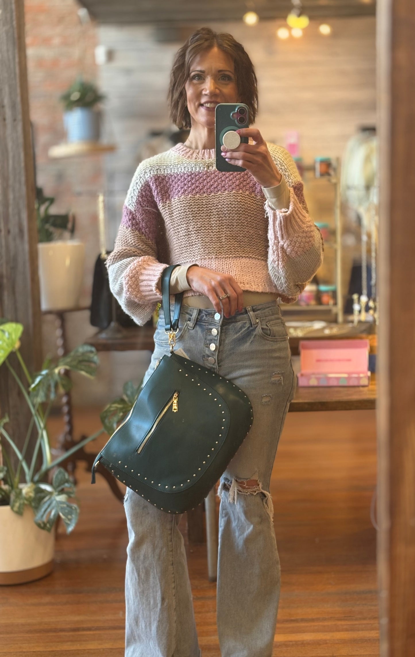 AURELIA STUDDED HOBO CROSSBODY