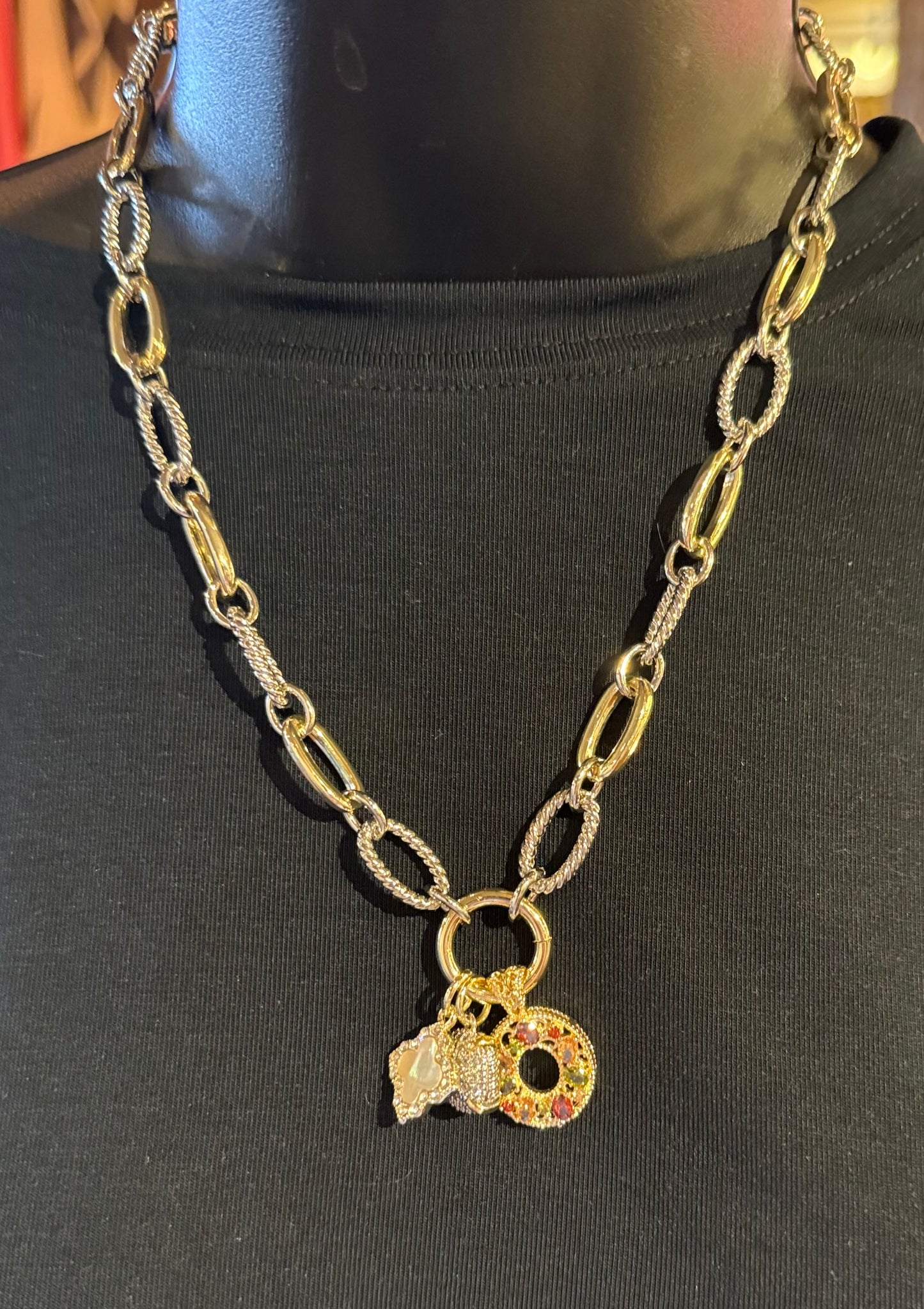 charm 3 PENDANTS MIXED METAL