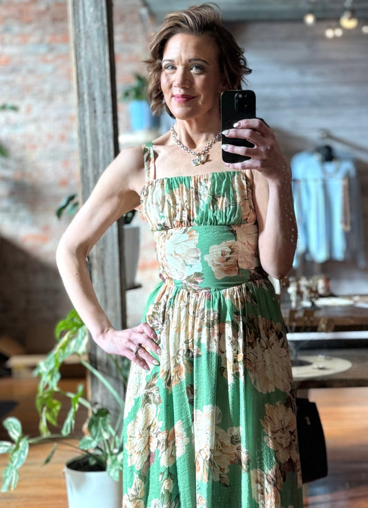 PEARL V WAIST DRESS
