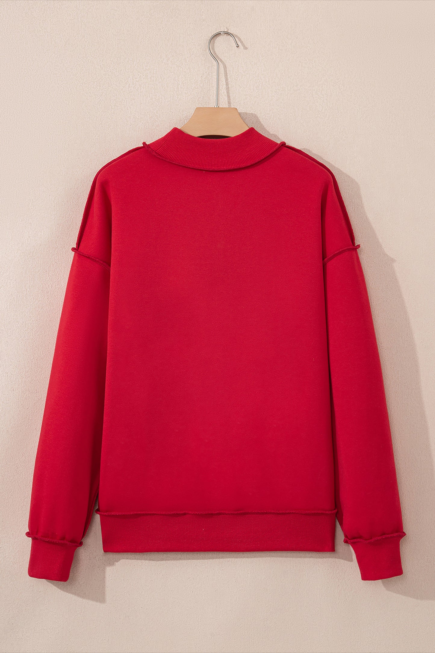 Racing Red Mock Neck Reversible USA/America Graphic Sweatshirt